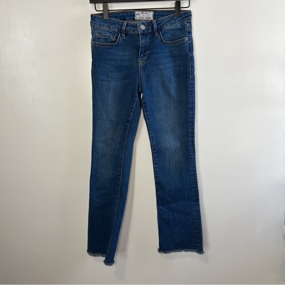 Free People Raw Hem Straight Leg Jeans - Picture 1 of 3